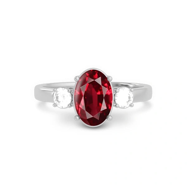 Ruby Platinum Ring R51