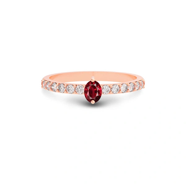 Ruby Rose Gold Ring R20