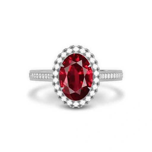 Ruby Sterling Silver Ring R40