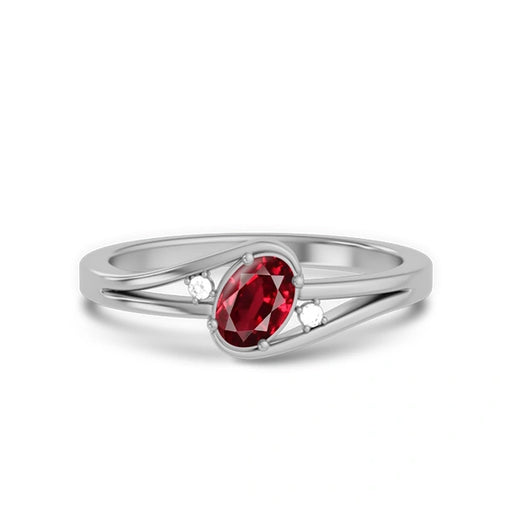 Ruby Sterling Silver Ring R44
