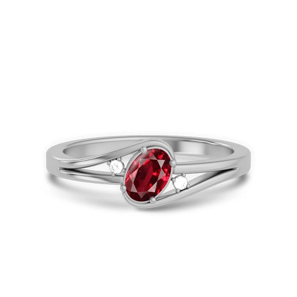 Ruby Sterling Silver Ring R44