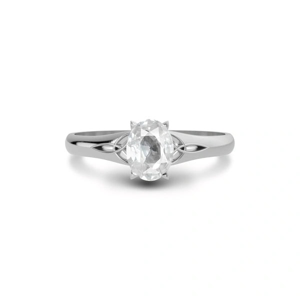 White Sapphire Sterling Silver Ring R6
