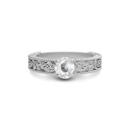 White Sapphire Sterling Silver Ring R33