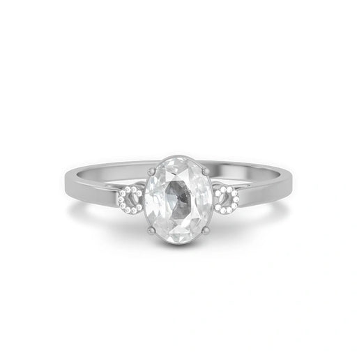 White Sapphire Sterling Silver Ring R38