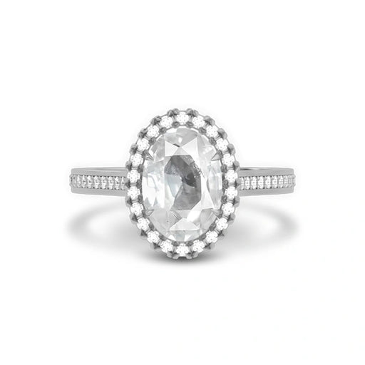 White Sapphire Sterling Silver Ring R40
