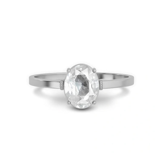 White Sapphire Sterling Silver Ring R41