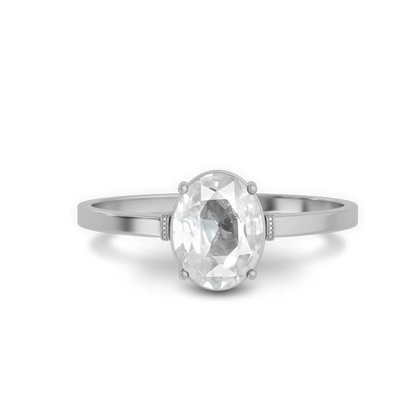 White Sapphire Sterling Silver Ring R41