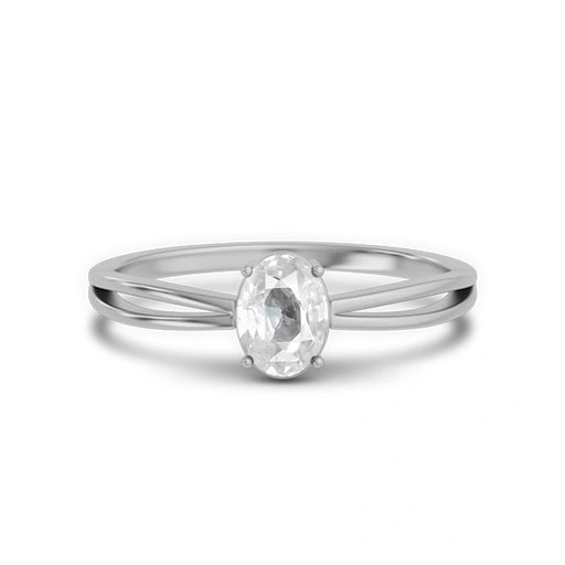 White Sapphire Sterling Silver Ring R43