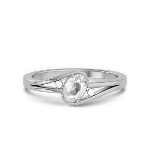 White Sapphire Sterling Silver Ring R44