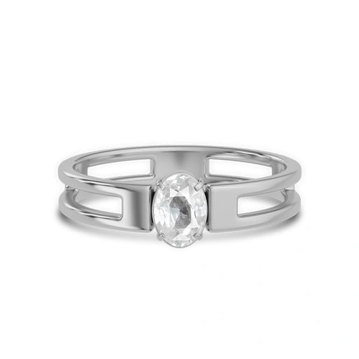 White Sapphire Sterling Silver Ring R45