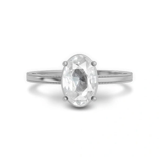 White Sapphire Sterling Silver Ring R48