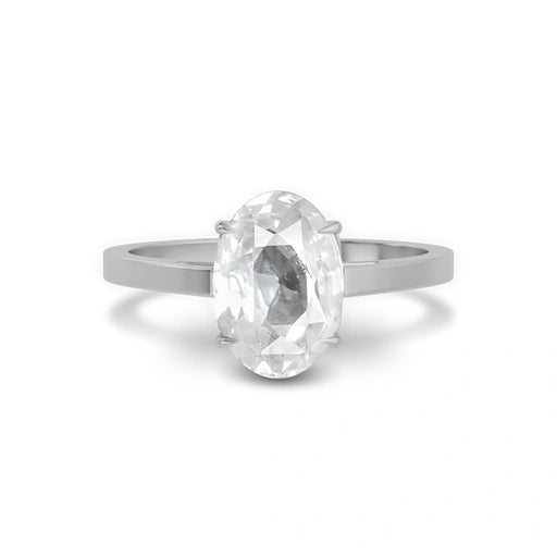 White Sapphire Sterling Silver Ring R49