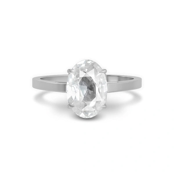 White Sapphire Sterling Silver Ring R49
