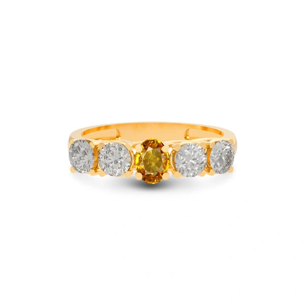 Yellow Sapphire Panchdhatu Ring R10