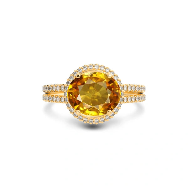 Yellow Sapphire Panchdhatu Ring R11