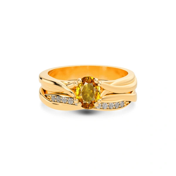 Yellow Sapphire Panchdhatu Ring R27