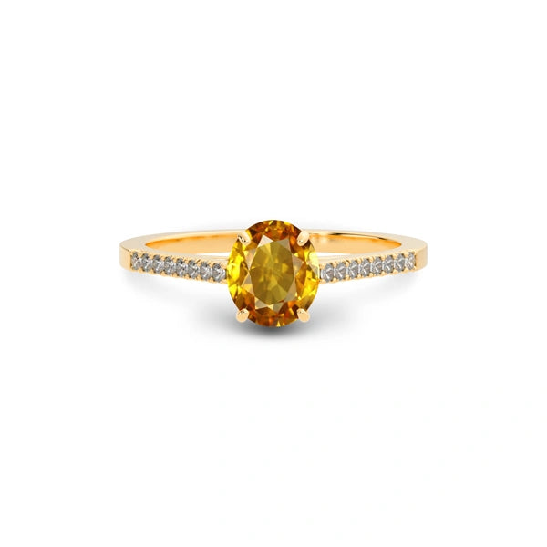 Yellow Sapphire Panchdhatu Ring R28