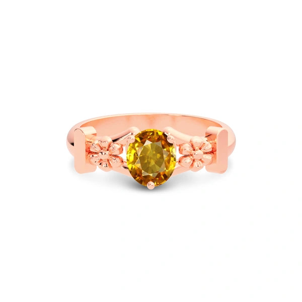 Yellow Sapphire Rose Gold Ring R18