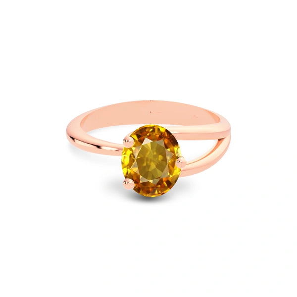 Yellow Sapphire Rose Gold Ring R19