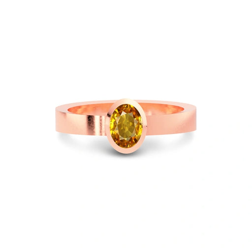 Yellow Sapphire Rose Gold Ring R23