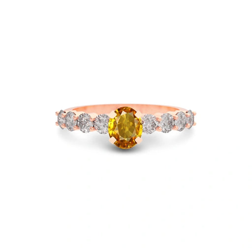 Yellow Sapphire Rose Gold Ring R29