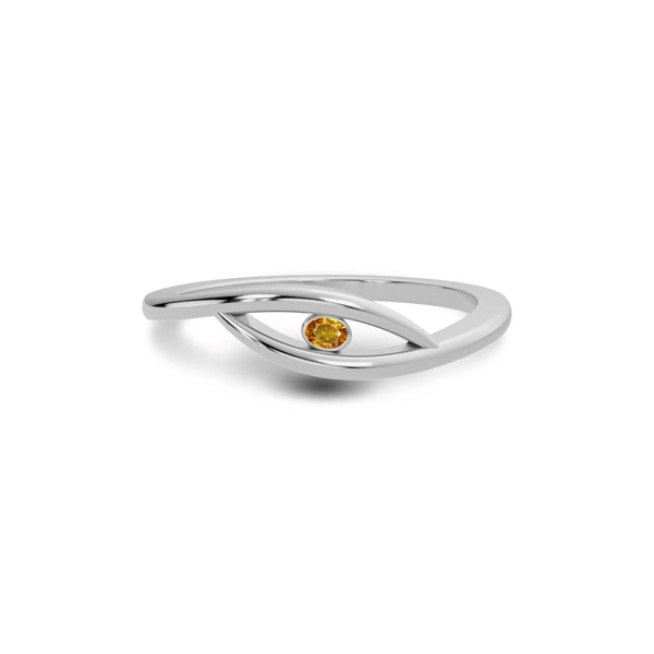 Yellow Sapphire Sterling Silver Ring R9