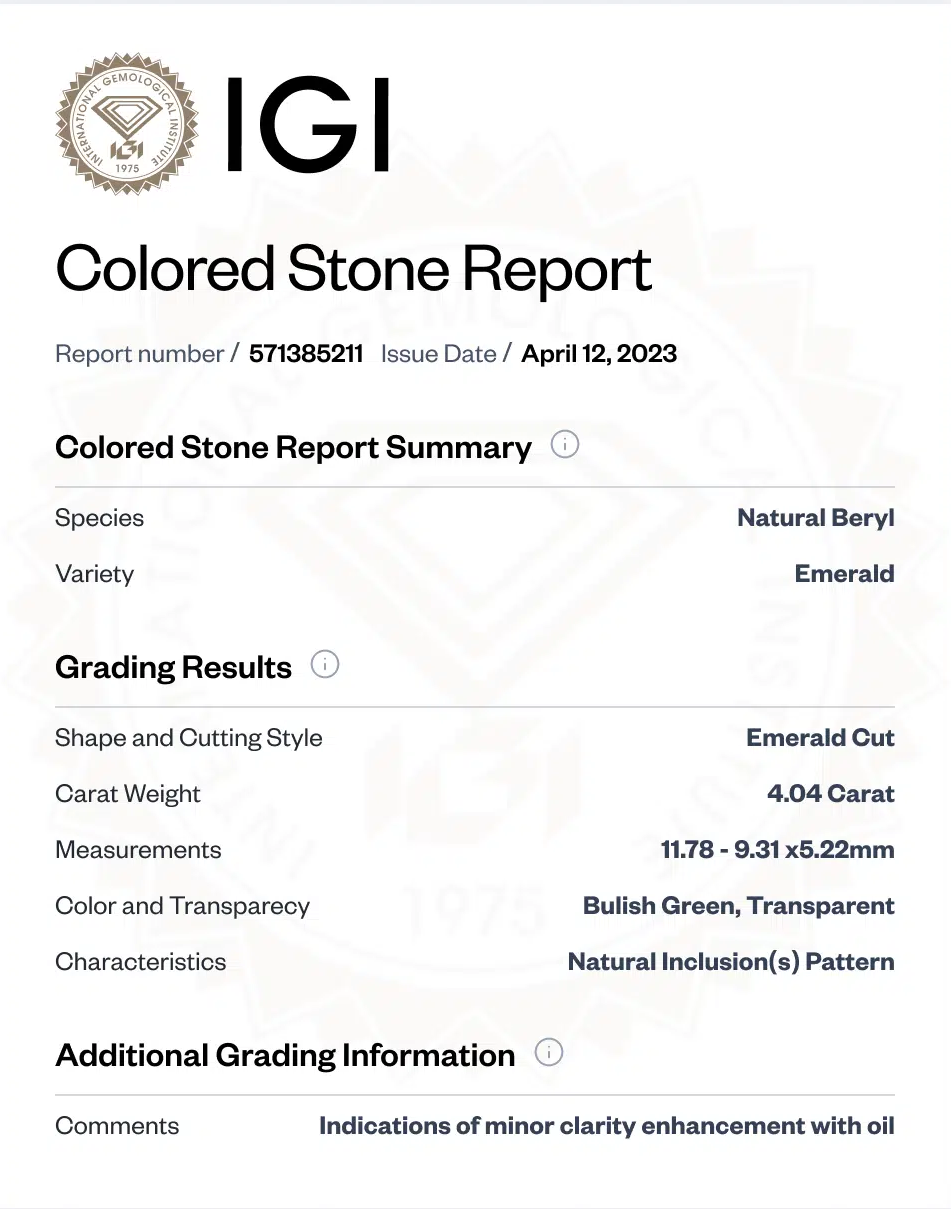 International Gemological Institute (IGI)