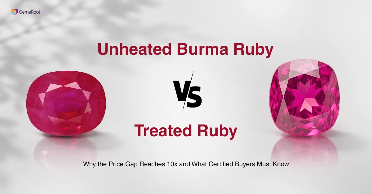 Unheated Burma Ruby vs. Treated Ruby