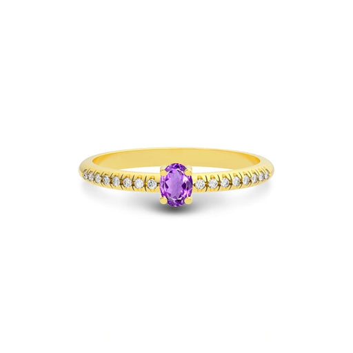 Amethyst Gold Ring R4