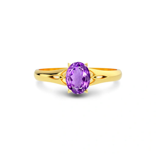Amethyst Gold Ring R6