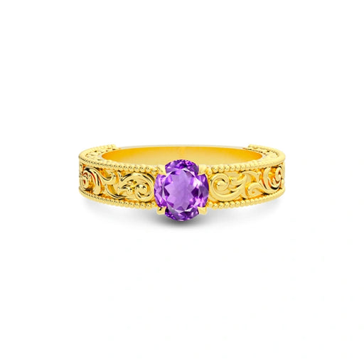 Amethyst Gold Ring R33