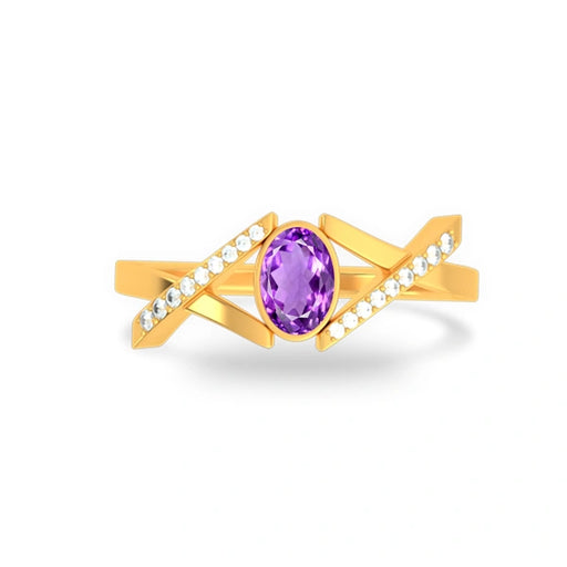 Amethyst Gold Ring R36