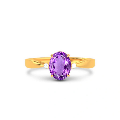 Amethyst Gold Ring R42