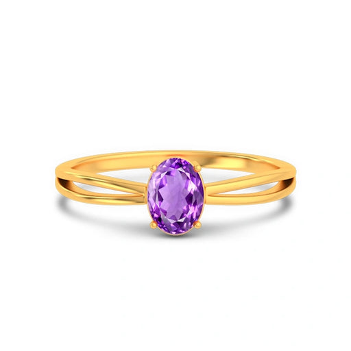 Amethyst Gold Ring R43
