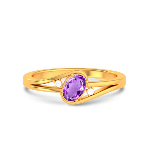 Amethyst Gold Ring R44