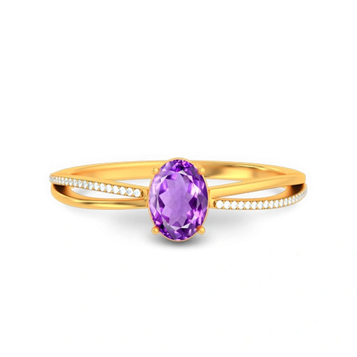 Amethyst Gold Ring R47