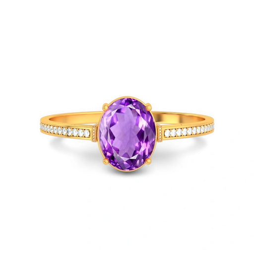 Amethyst Gold Ring R50