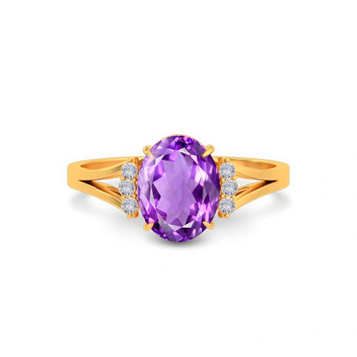 Amethyst Gold Ring R52