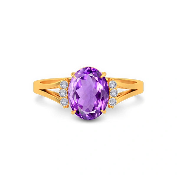 Amethyst Gold Ring R52