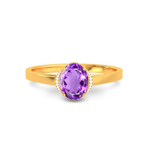 Amethyst Gold Ring R54