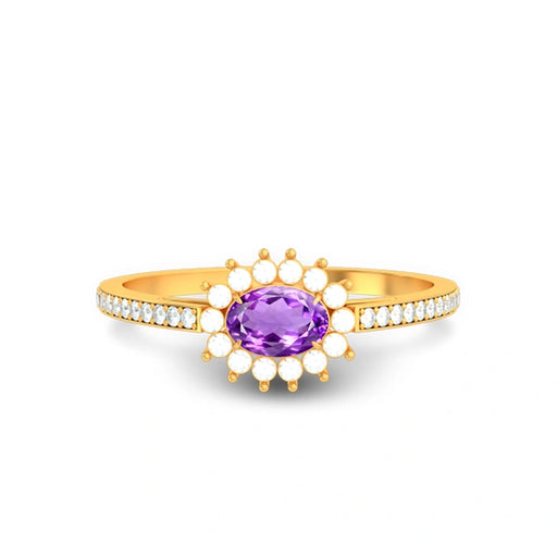 Amethyst Gold Ring R55