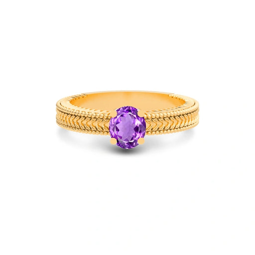 Amethyst Panchdhatu Ring R3