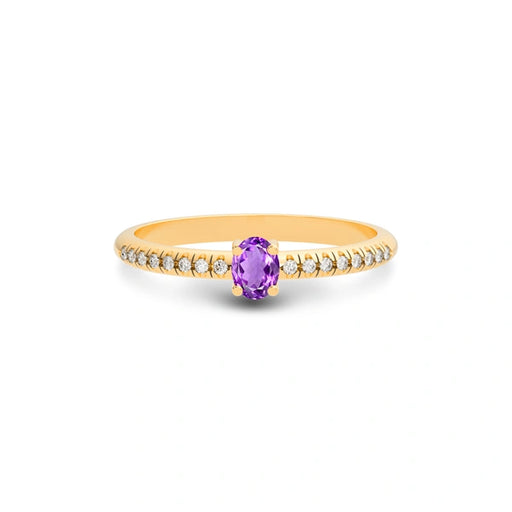 Amethyst Panchdhatu Ring R4