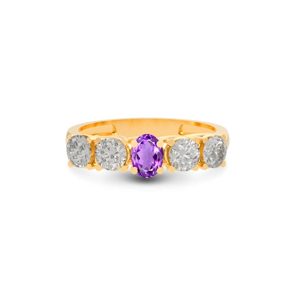Amethyst Panchdhatu Ring R10