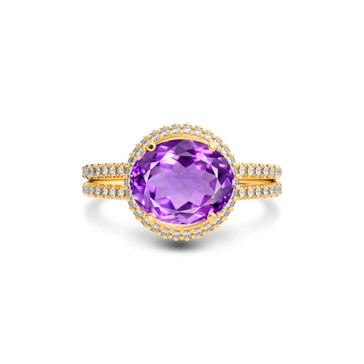 Amethyst Panchdhatu Ring R11