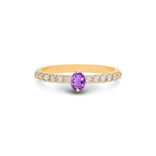 Amethyst Panchdhatu Ring R20