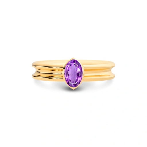 Amethyst Panchdhatu Ring R24