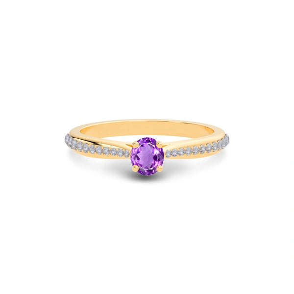 Amethyst Panchdhatu Ring R25