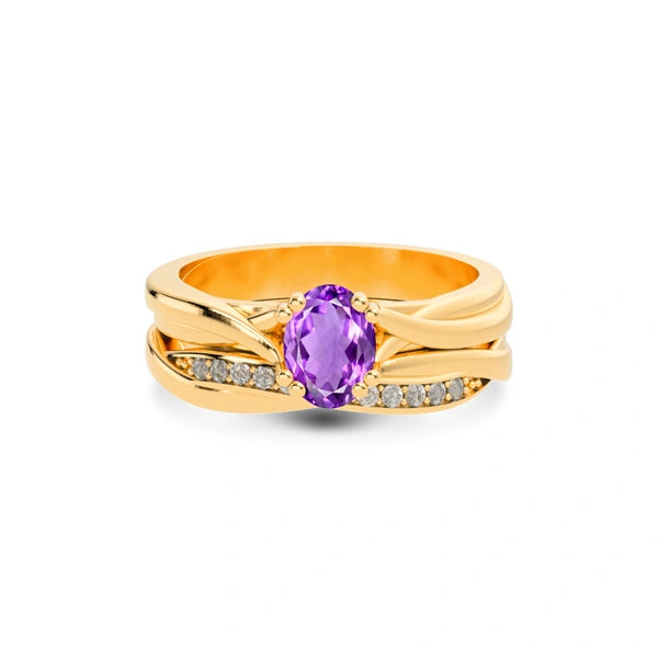 Amethyst Panchdhatu Ring R27