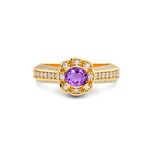Amethyst Panchdhatu Ring R30